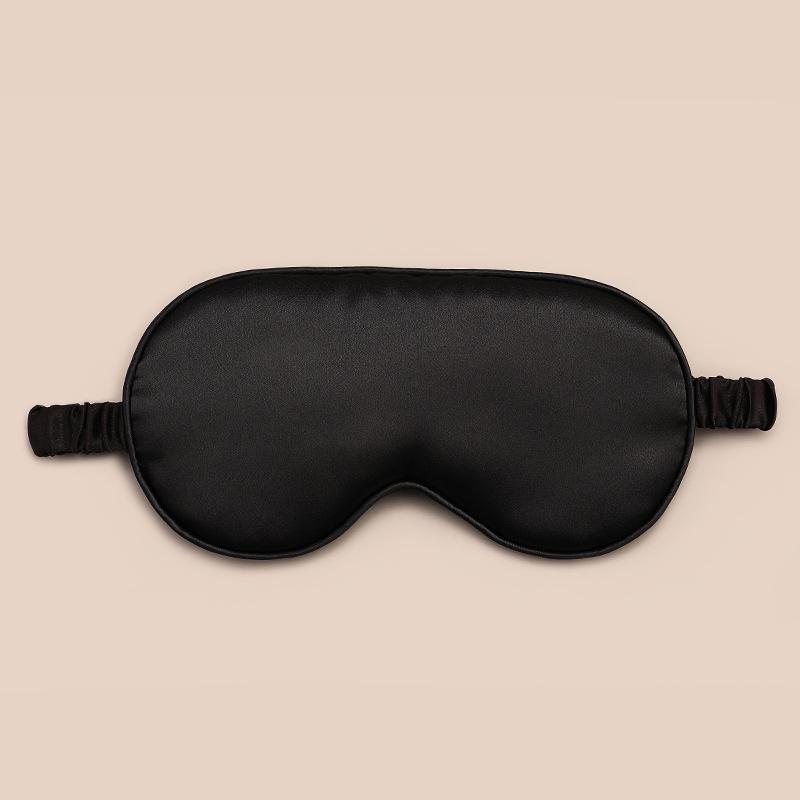 

Дышащая двухсторонняя маска для глаз из искусственного шелка с полной светоблокировкой, доступна подарочная упаковка разных цветов Black with Black Edging