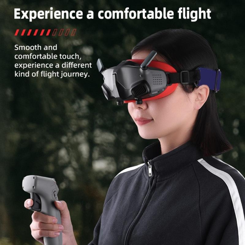 Silicone Anti-Sweat Face Eye Pad Cover Pressure-relieving Head Strap Headband for DJI Avata FPV Headset Accessories