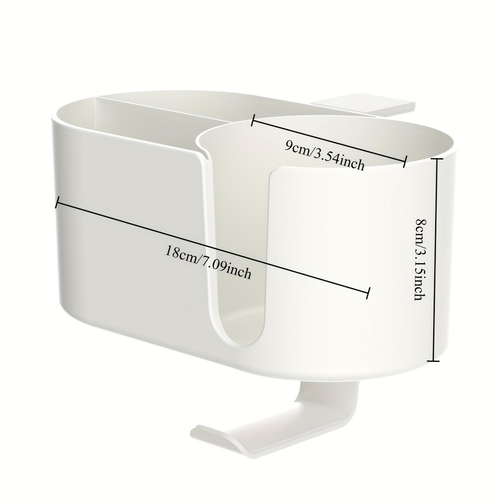 Metal Desktop Organizer with Cup Holder Headphone Stand Modern Storage Box for Stationery Phone