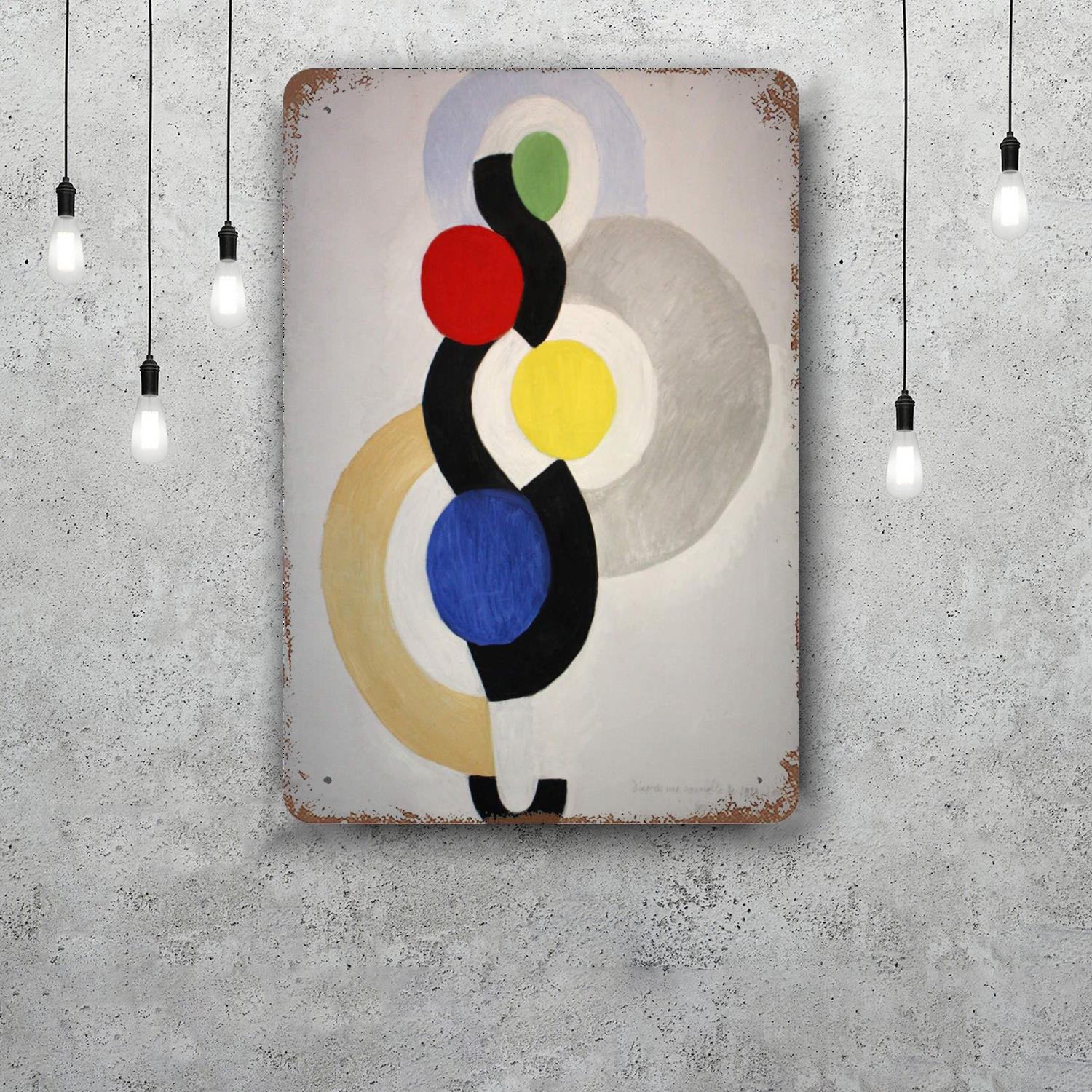 

sonia delaunay artist Retro Vintage Tin Sign Poster Decorative Plaque Metal Plate Wall Decor 20x30cm（7.8x11.8inch）
