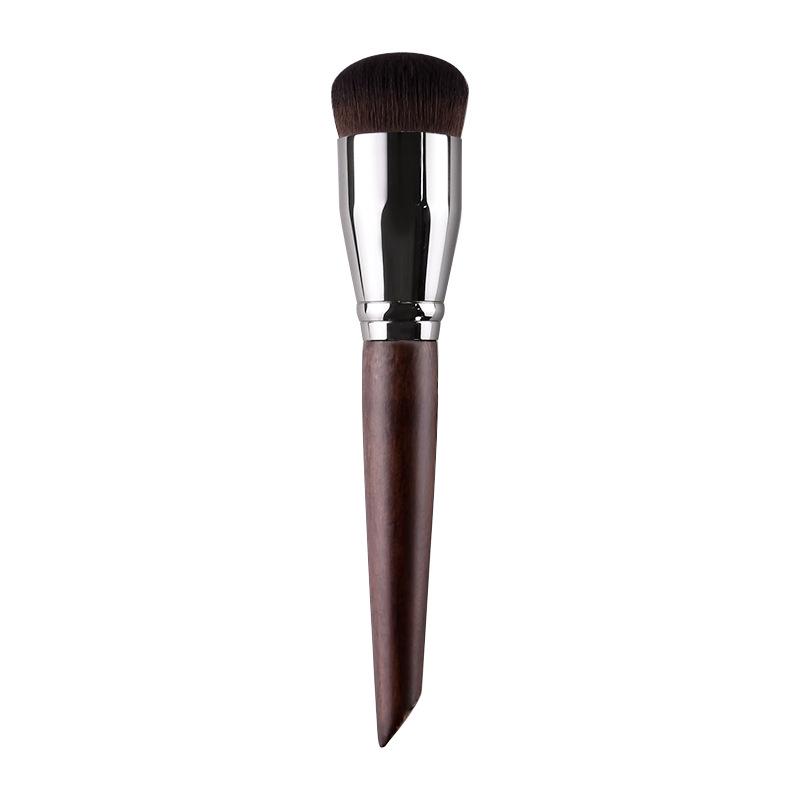 Rosewood Round-Head Foundation Brush: Soft Dense Bristles for Seamless Application
