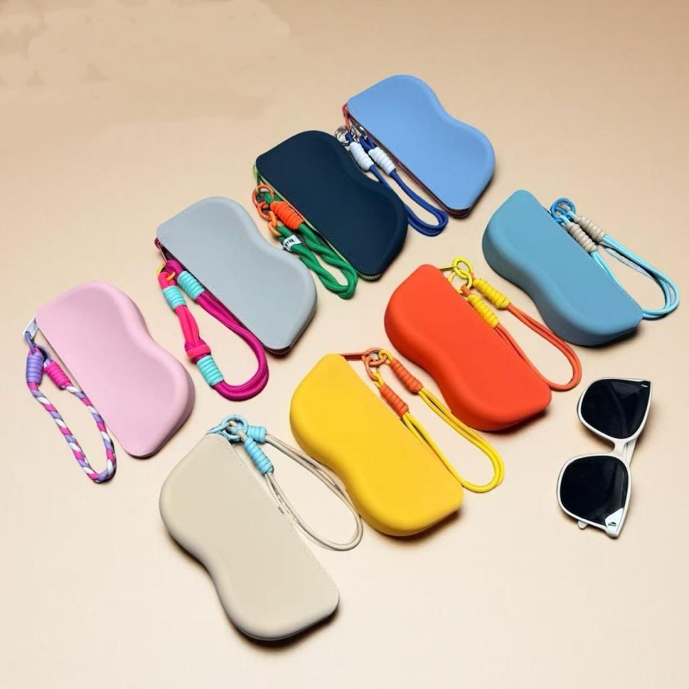 Portable Eyewear Case Anti-Drop Sunglasses Bag Silicone Glasses Case Compact Multifunctional Storage Bag For Travel Accessory