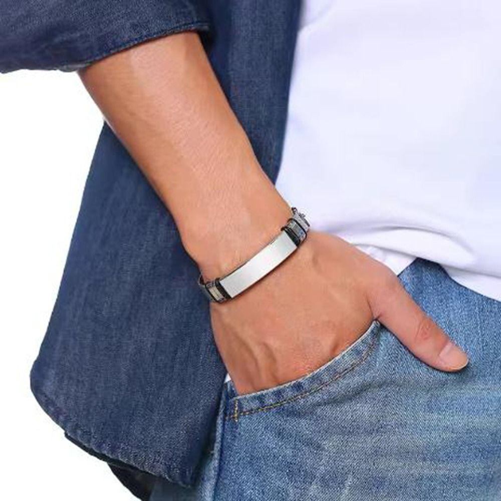 Adjustment Family Friendship Bracelet Net Band Stainless Steel Bracelet Couple Bracelet  Unisex