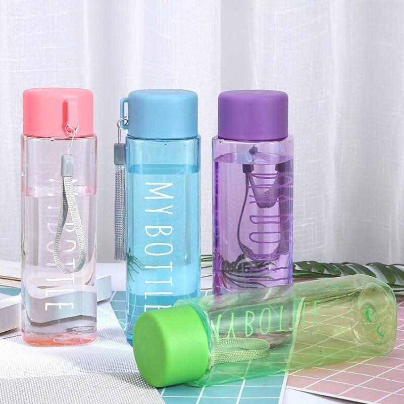 500ml Men Women Outdoor Plastic Portable Drinking Bottle Outdoor Sports Water Cup Water Bottle Coffee Juice Cup High Appearance Straight Drinking Cup
