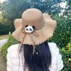 Women's Wide Brim Straw Sun Hat - Foldable Beach & Vacation Hat