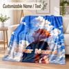 Haikyuu Custom Name Flannel Throw Blanket Soft Warm for Sofa Bed Indoor Home Use