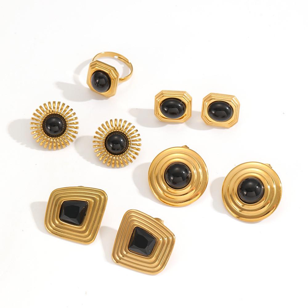 Set de Pendientes Geométricos de Acero Inoxidable para Mujer con Diseño Único para Entusiastas de la Moda