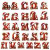 Hanging Decoration 26 Pcs Letters Christmas Ornaments, A-Z Alphabet Acrylic Tree Ornament Decoration, Personalized Initial Pendant with Santa Hat for