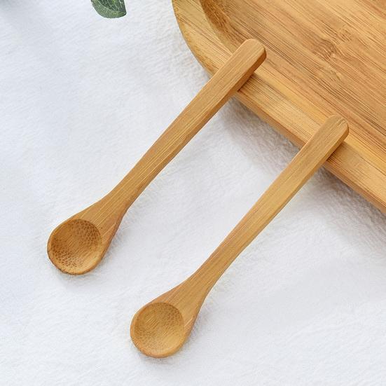 6Pcs/Set Wooden Children Home Long Handle Mini Medicine Tableware Honey Spoon
