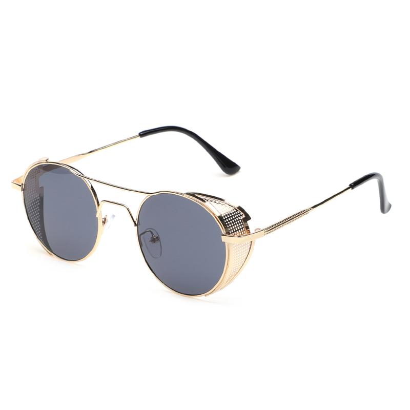 Vintage Gothic Steampunk Style Metal Frame Sunglasses Men Women luxury Brand Designer Round Shields Sun Glasses Gafas de Sol