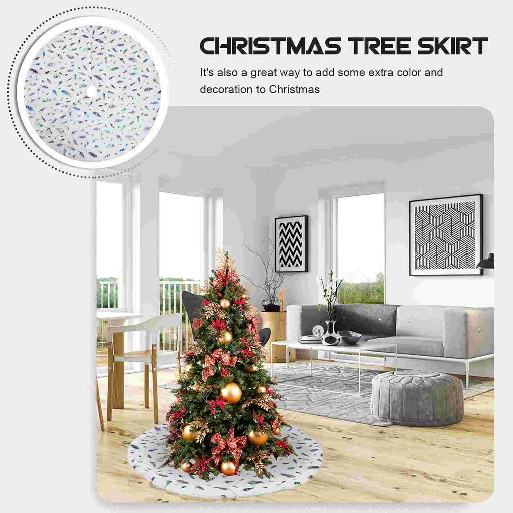 Julgransmatta Jultillbehör Utsökta Dekorationer Tillbehör Festival Julmatta Plyschtyg Ornament