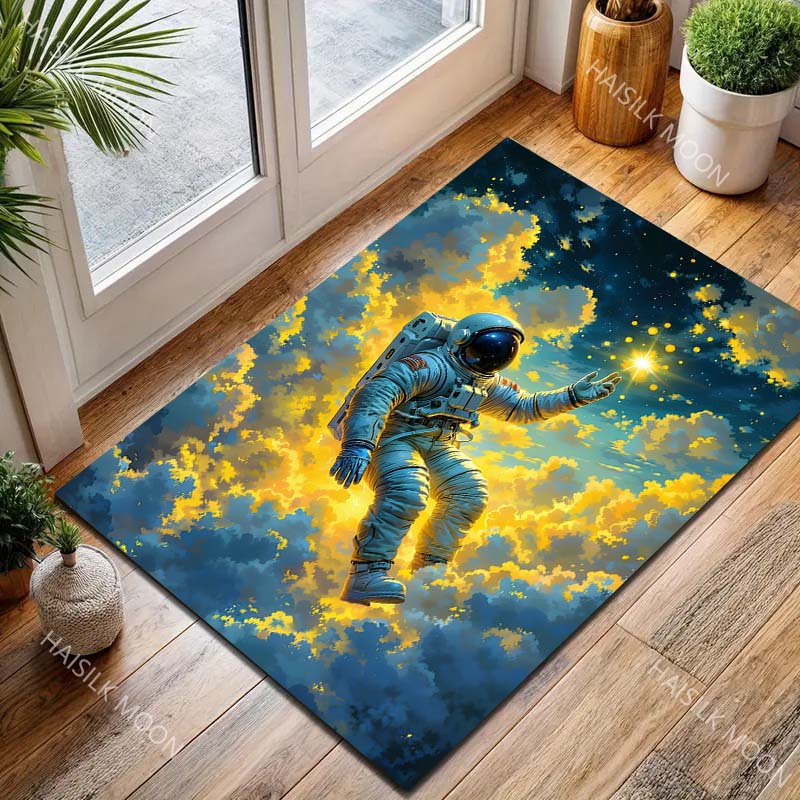 Multiple sizes Space Adventure Themed Rug Pattern Carpet for Living Room Bedroom Sofa Home Decor Non-slip Floor Mat Luxury Gift