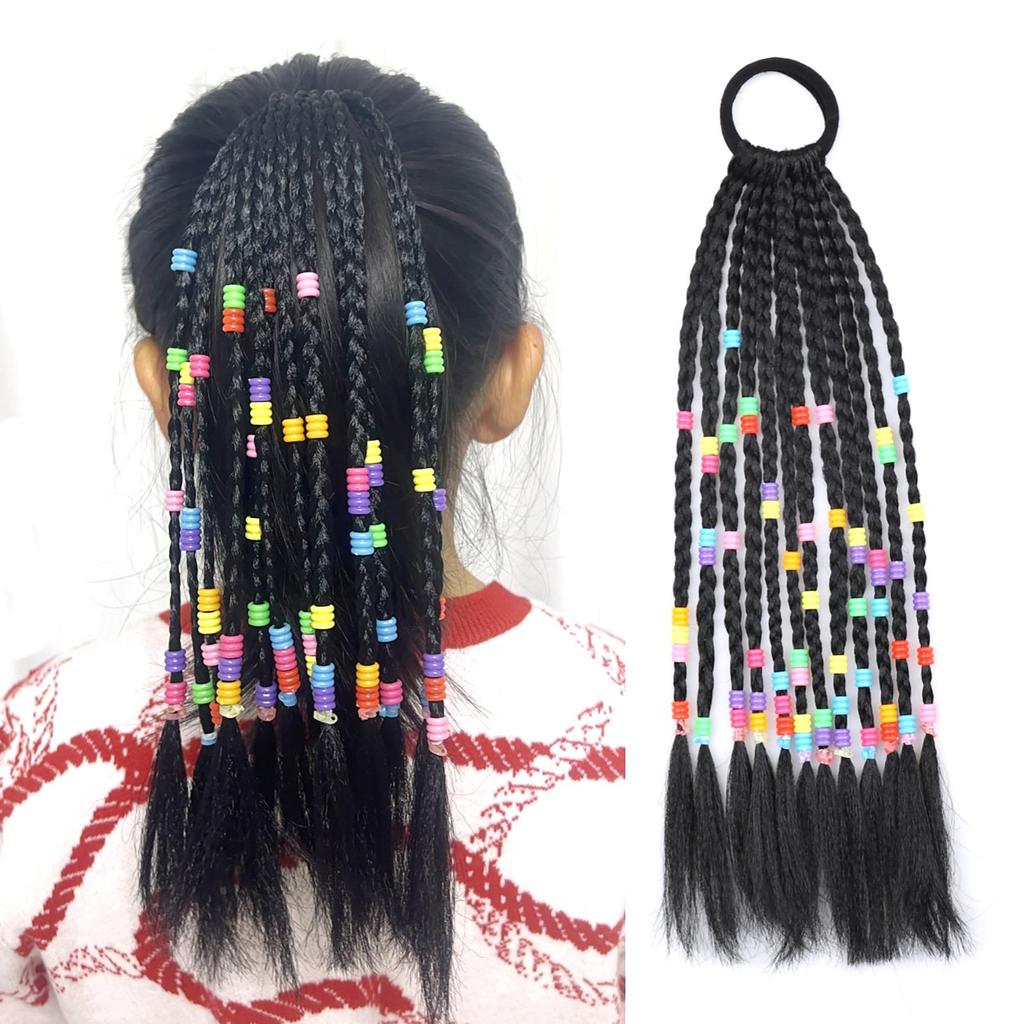 Synthetic 12braids Braided Ponytail Hair Extension For Women/Kids Hair Braids Extensions Hairpieces Ponytails