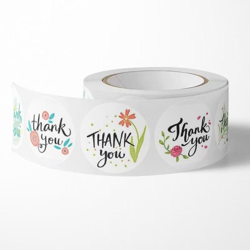 500pcs Simple white, thank you for the handmade decorative stickers. Thank you for ordering my store label stickers.Mother's Day