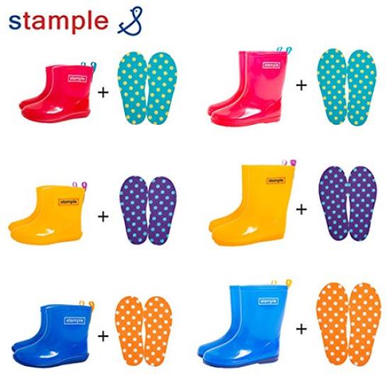 Stample Amechan Rain Boots with Insole Kids 14cm 71190 69.Cherry