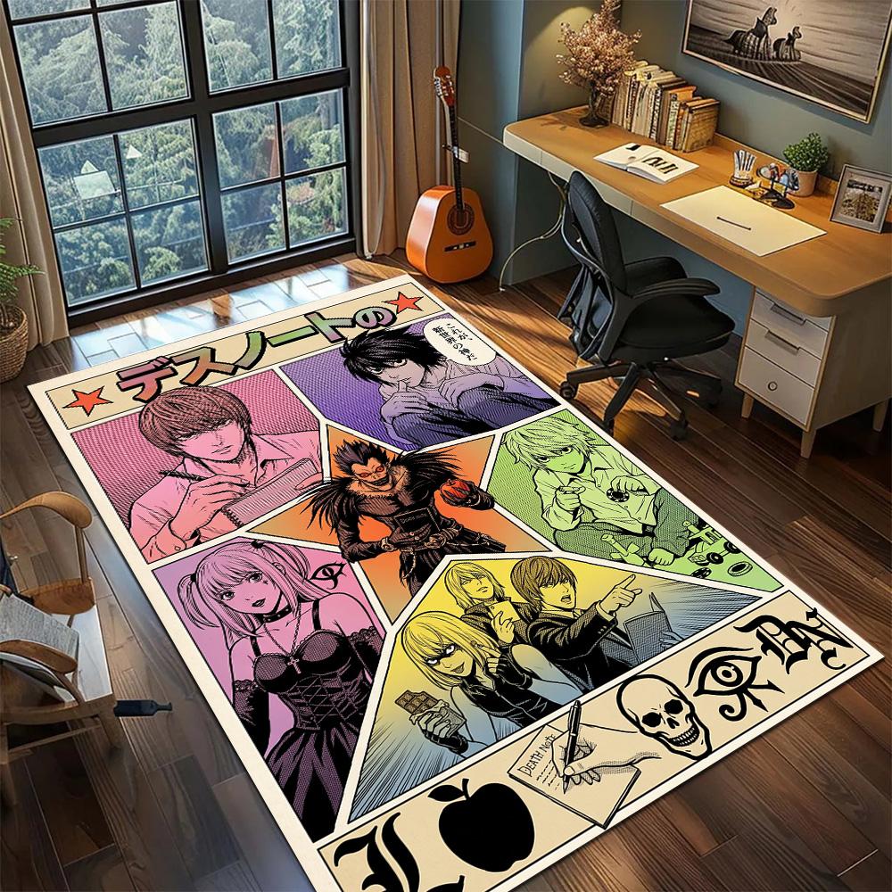 Death Note Carpet Floor Mat Non Slip Washable Large Area Gamer Bedroom Home Room Decor YUN6512