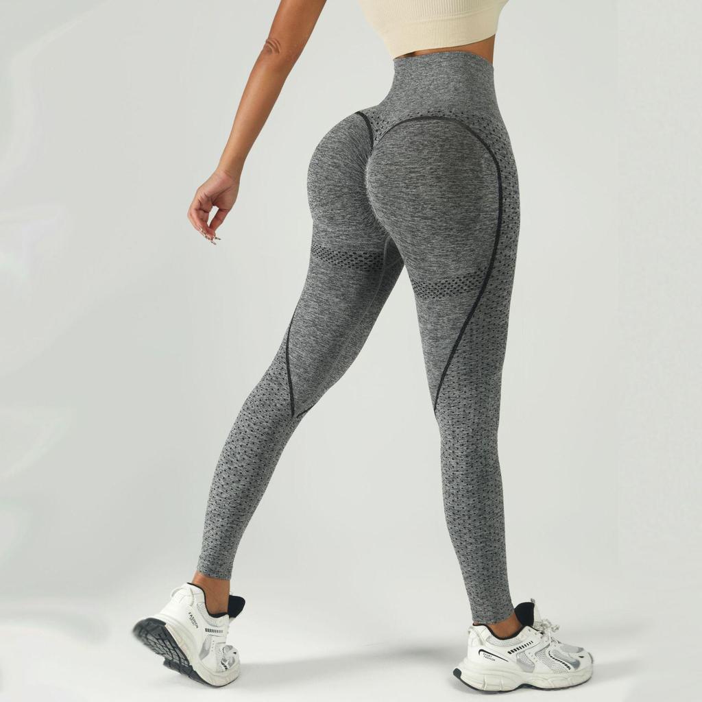 TK Seamless Women's Quick-Dry Butt-Lifting Yoga Pants – Peach Heart Sport Cropped Fitness Tights