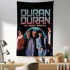 D-Duran Duran Music Band Anime Tapestry Hippie Flower Wall Carpets Dorm Decor Wall Hanging Home Decor