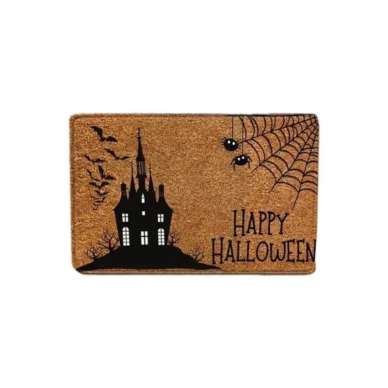 Witch Pumpkin Printed Floor Door Mat Non Slip Super Absorbent Kitchen Rugs Halloween Home Decor Entrance Carpet Drying Footpad