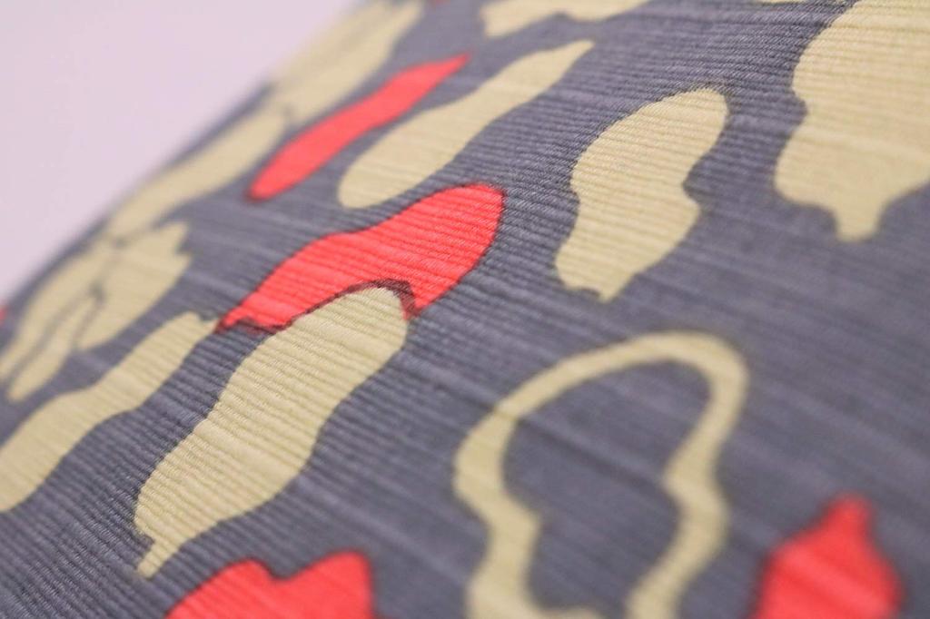 Made In Slim Goshuincho Case with Clasp X Gourd Gray Kyosuke, Japan, Closure, Cotton, 23.5 14.5cm, Design,