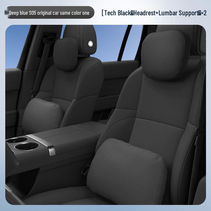 Deep Blue S05 Headrest: Lumbar & Neck Support Pillow for Car Interiors