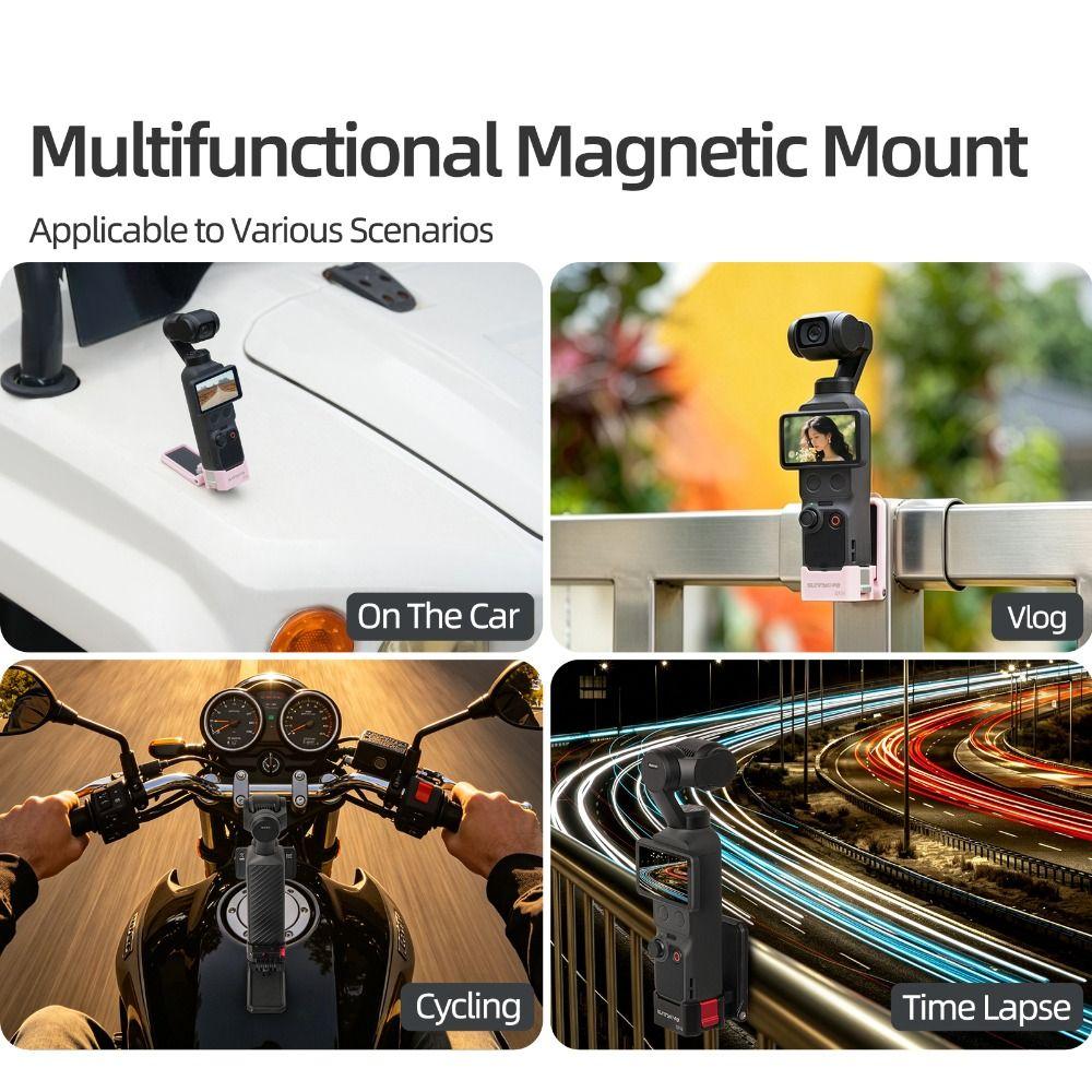 Quick Release Magnetic Clip Mount Lightweight Stable Adapter Holder Adjustable Stand Bracket for DJI Osmo Pocket 4 3