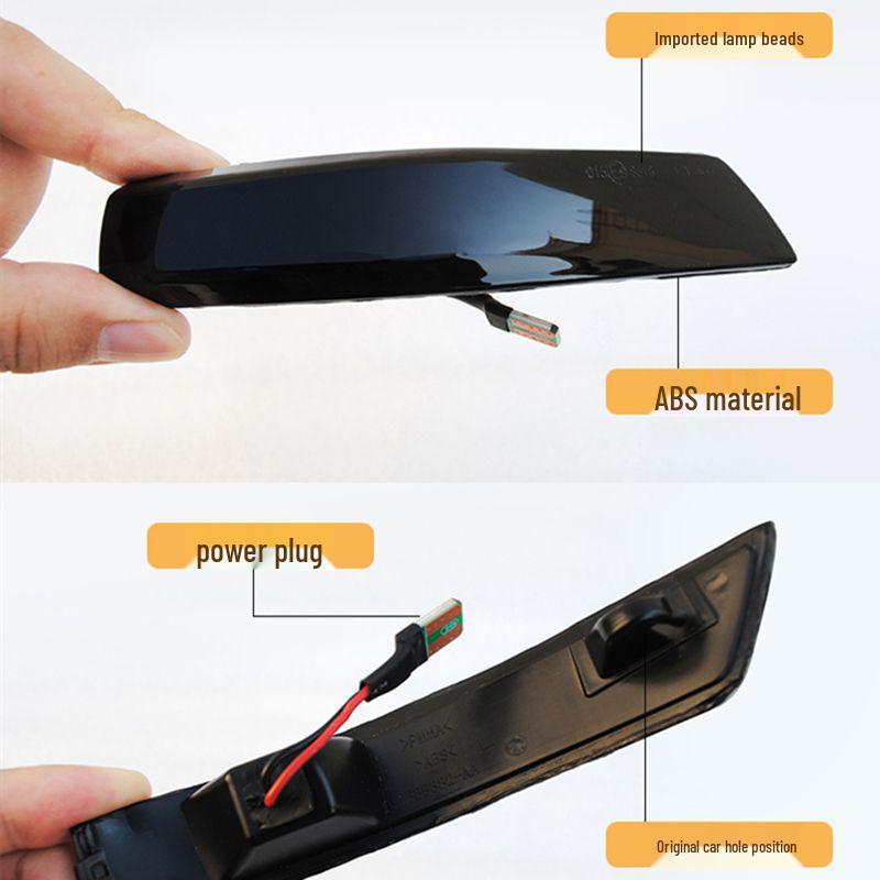 Compatible with Ford Focus/Mondeo/Fiesta/Kuga/Edge Rearview Mirror Blue Flowing Turn Signal Light