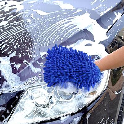Automyčka Oboustranné rukavice Žinylkové mikrovlákno Rukavice Husté Čištění auta Voskový štětec na detaily Čištění štětců