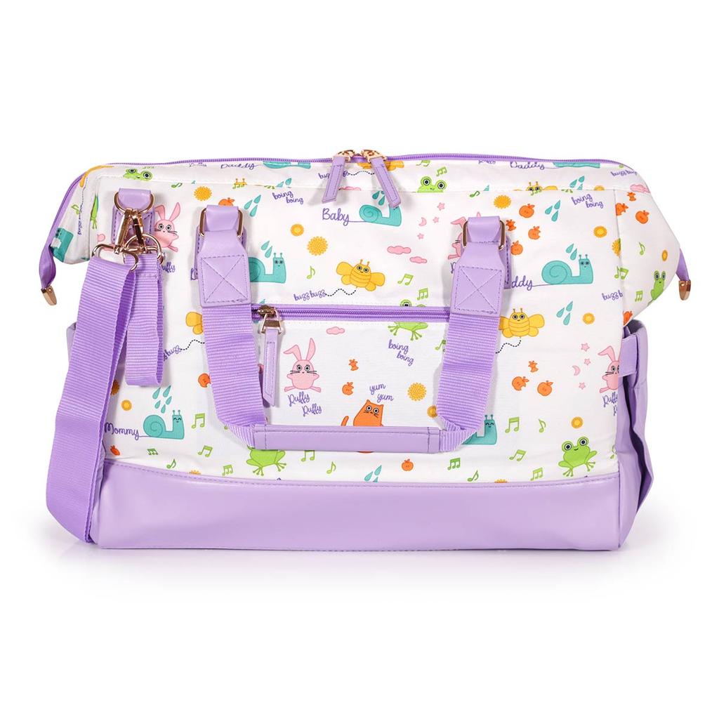 Milk&Moo Waterproof Diaper Tote Nappy Bag For Boys and Girls, Large