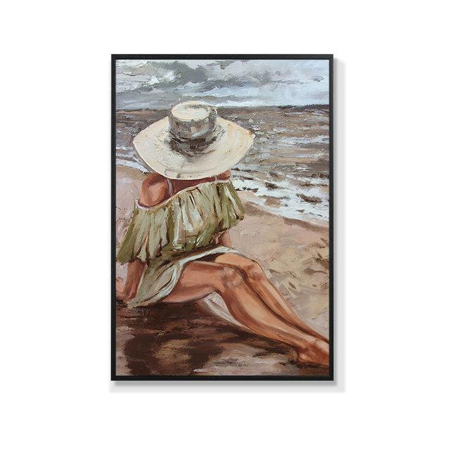 Modern Abstract Sexy Woman Posters Prints Beach Swimming Wall Art Picture Canvas Painting for Living Room Home Aesthetic Decor