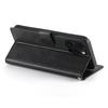 For iPhone 16 Pro Max Case Stand Wallet Calf Texture PU Leather Flip Phone Cover with Wrist Strap