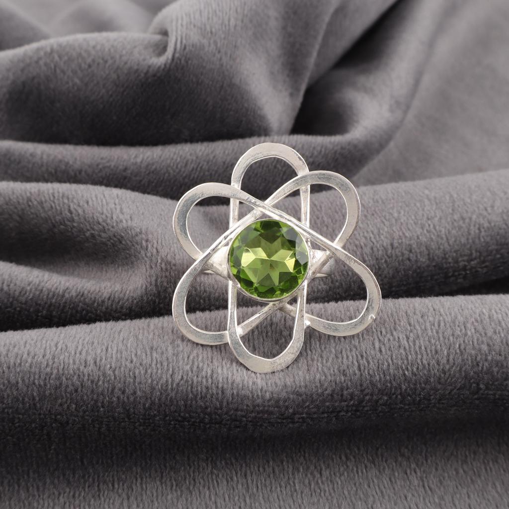 Wonderful Peridot Gemstone Jewelry, 925 Sterling Silver Ring, Handmade Jewelry, Peridot Designer Ring For Thanksgiving Gift