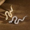 2024 High-End Rhinestone Snake Brooch for Women: Light Luxury Suit Accessory, Anti-Exposure Design