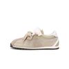 Women's low-top round head flat-soled ballet shoes, pair of shoelaces, breathable soft-soled versatile sports shoes, women's shoes