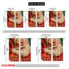 2pcs,2D Plane Printing Light Filtering Curtains Santa with Red & Green Holiday Colors Durable 100% Polyester Fabric (without