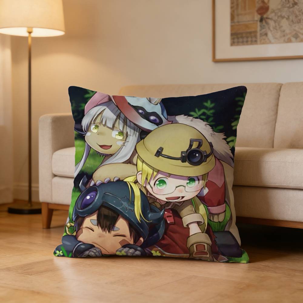 Anime MMade In Abyss Pillow Case Pattern Printed Pillowcase For Living Room Sofa Cushion Cover