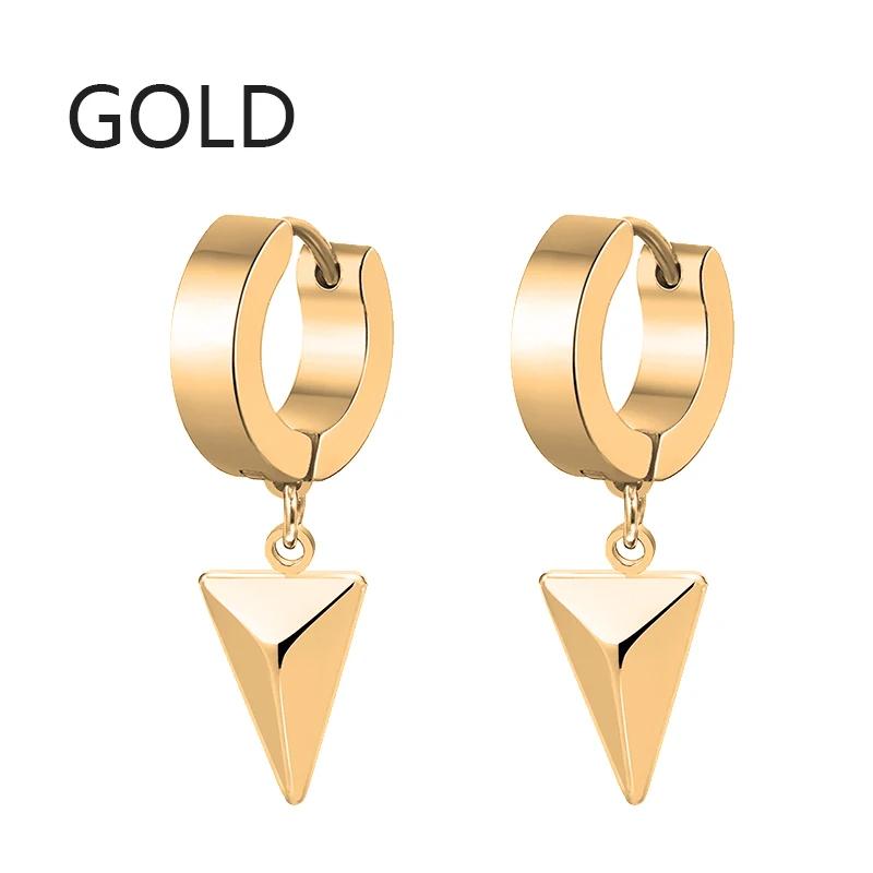 1Pair Punk Gothic Stainless Steel Stud Earring Creative Blade Pendant Punk Rock Razor Blade Earrings Gothic Hip-hop Ear Zircon