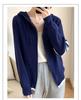 Women's Hooded Knit Cardigan: Zipper Closure, Long Sleeve, Loose Fit - Ideal for Spring & Autumn