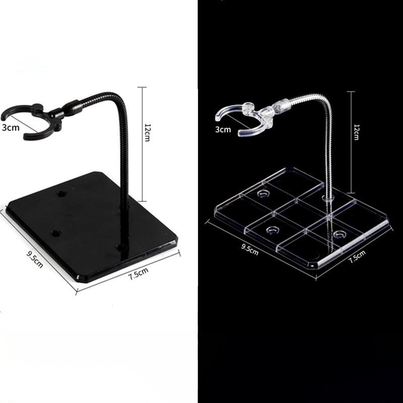 Adjustable Flexible Assembled Action Figure Display Stands with Metal Support Arm Base for Dolls Collectibles