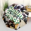 1pc Sheep Shaun Automatic Folding Umbrella, Portable Collapsible Design, Casual Outdoor Accessory L1127126