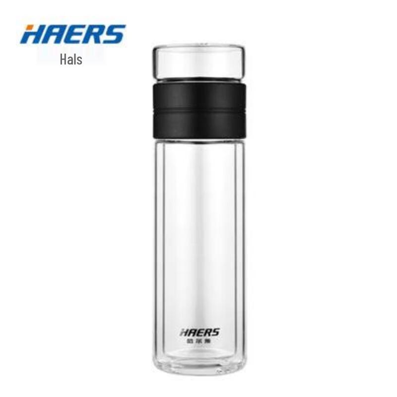 HAERS Double-Wall Glass Tea Infuser Bottle 300ml