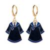 Teachers' Day Students Graduation Season Earrings Bachelor'S Uniform Hat Pendant Women'S Earrings Blue Book