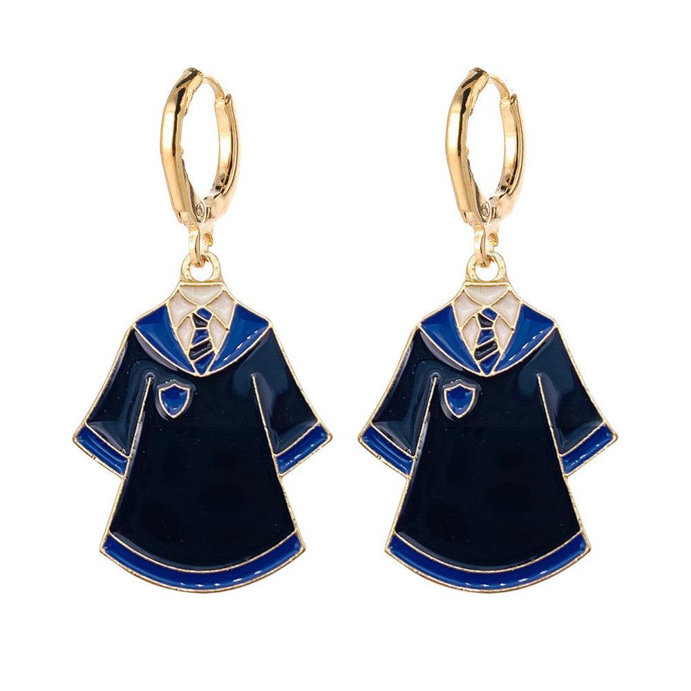 Teachers' Day Students Graduation Season Earrings Bachelor'S Uniform Hat Pendant Women'S Earrings Blue Book