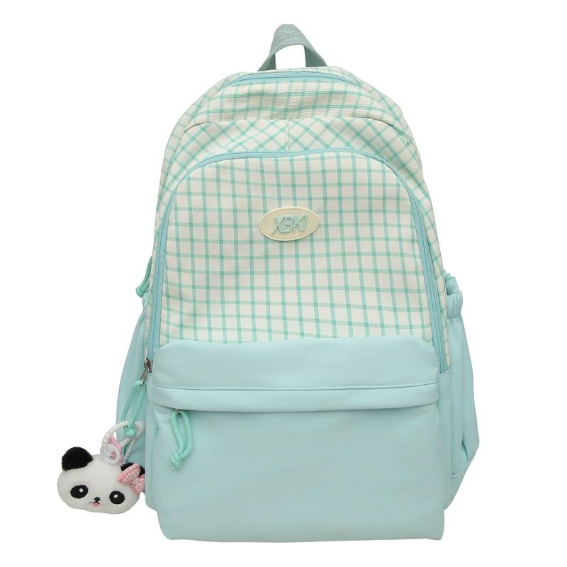 Schoolbagins Style Japanese Plaid Backpack Niche, Junior High School Girls, High School Students, Schoolbags, Women's Large-capacity Travel Backpacks