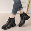 New winter hot fashion versatile cotton shoes thick heels retro versatile waterproof anti slip thick soled short boots
