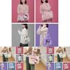 Stylish Hello Kitty Melodic Kuromi Plush Fabric Handheld And Crossbody Bag For Girls