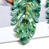 Big Geometric Tassel Resin Korean Fashion Statement Acrylic Hawaii Leaf Pearl Drop Earings Trend Jewelry for Women 2021