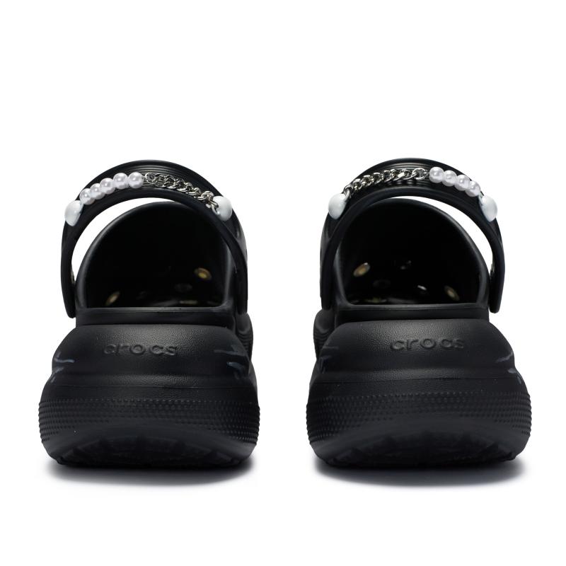 Crocs 811 Manufacture Classic Crush Butterfly Sweet Cool Style Hole Shoes Unisex Black