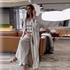 Indonesia Middle East Amazon Fashion Cardigan Leather Ring Turkey Colorblock Robe Outwear Arab Outwear Coat