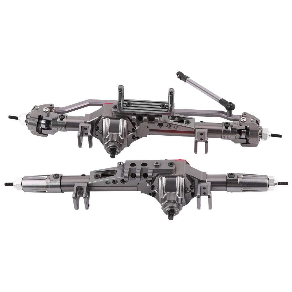 SZMYLED Essieu avant et arrière en alliage d/'aluminium pour essieu arrière 1//10 RC Rock Crawler Auto Axial Wraith 90074 RR10 SCX10 Redcat Argent